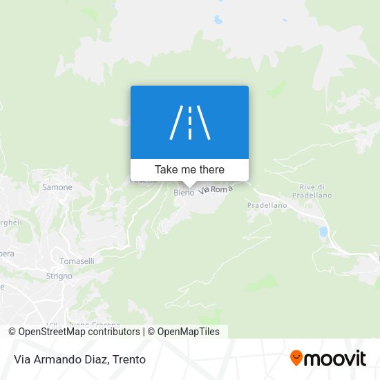 Via Armando Diaz map