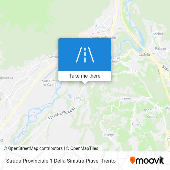 Strada Provinciale 1 Della Sinistra Piave map