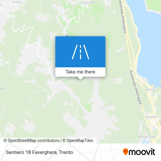 Sentiero 18 Faverghera map