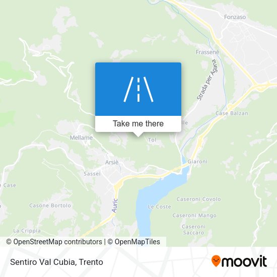 Sentiro Val Cubia map
