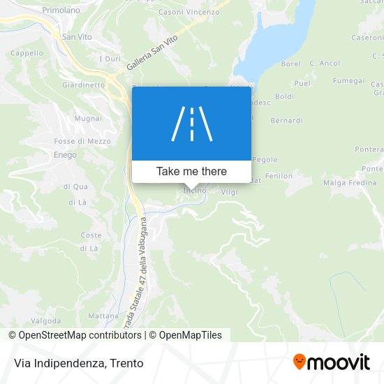 Via Indipendenza map