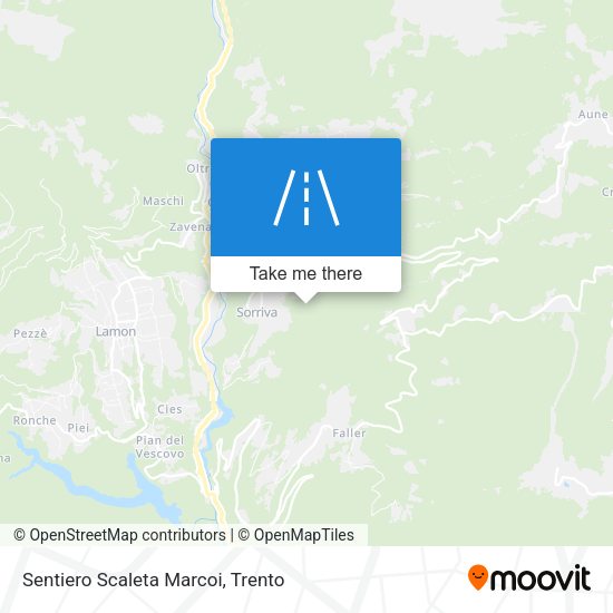 Sentiero Scaleta Marcoi map