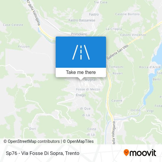 Sp76 - Via Fosse Di Sopra map