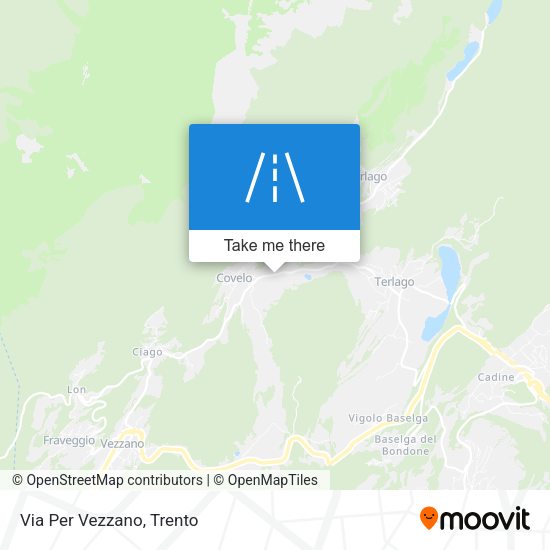 Via Per Vezzano map