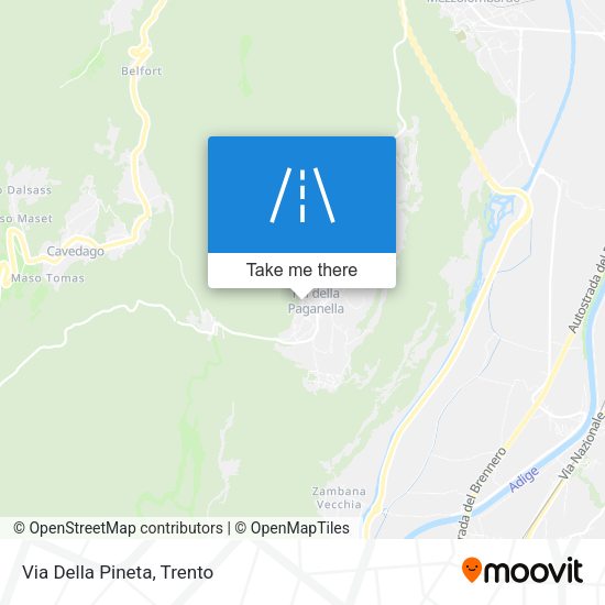 Via Della Pineta map