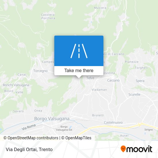 Via Degli Ortai map