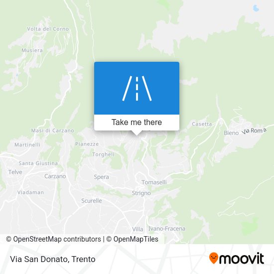 Via San Donato map
