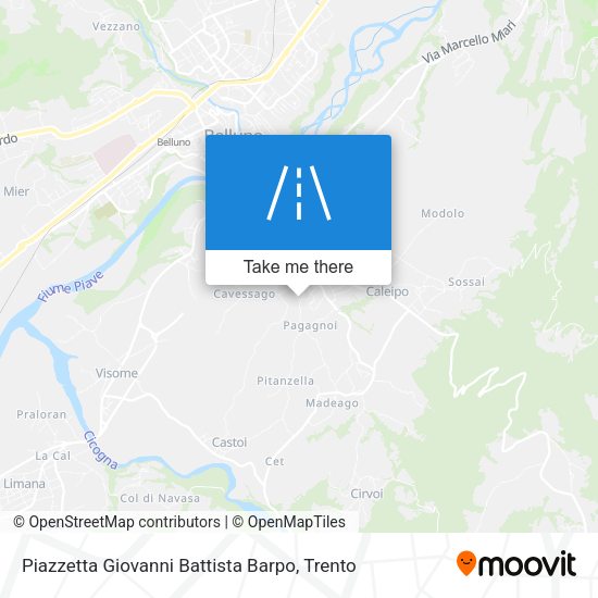 Piazzetta Giovanni Battista Barpo map