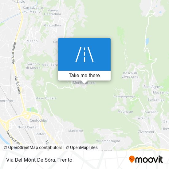 Via Del Mónt De Sóra map