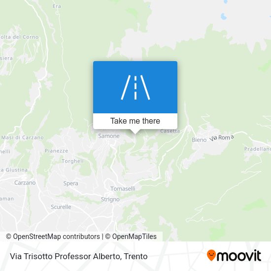 Via Trisotto Professor Alberto map
