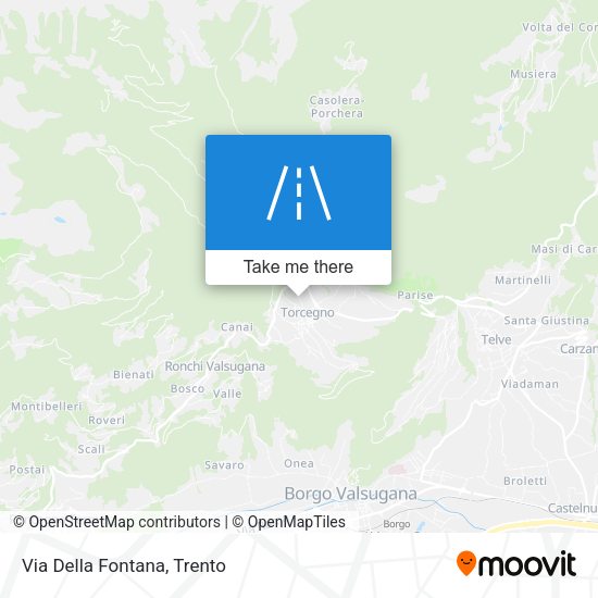 Via Della Fontana map