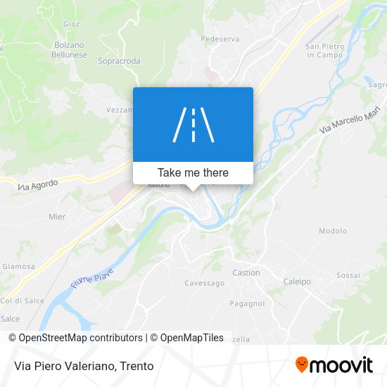 Via Piero Valeriano map