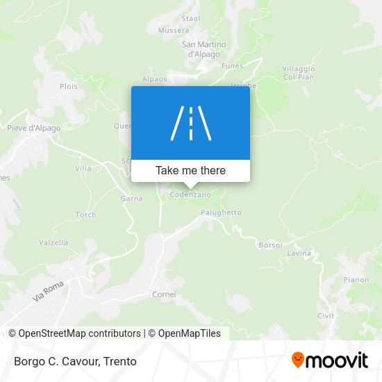 Borgo C. Cavour map