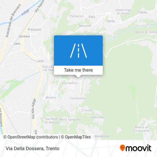 Via Della Dossera map