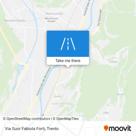 Via Suor Fabiola Forti map
