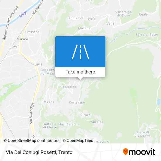 Via Dei Coniugi Rosetti map