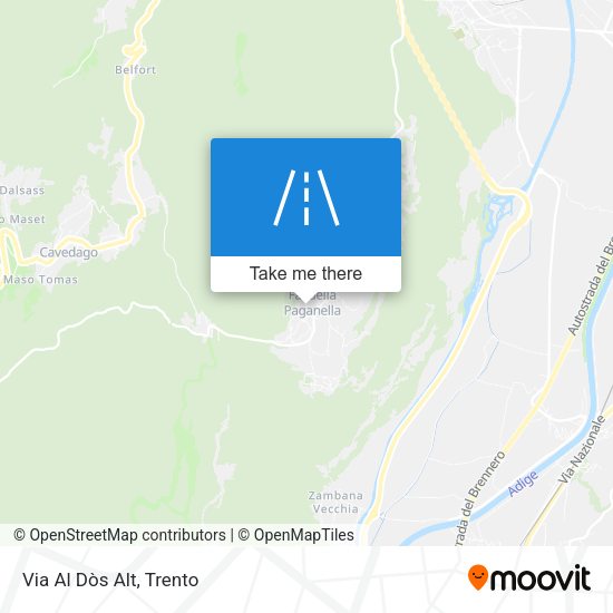 Via Al Dòs Alt map