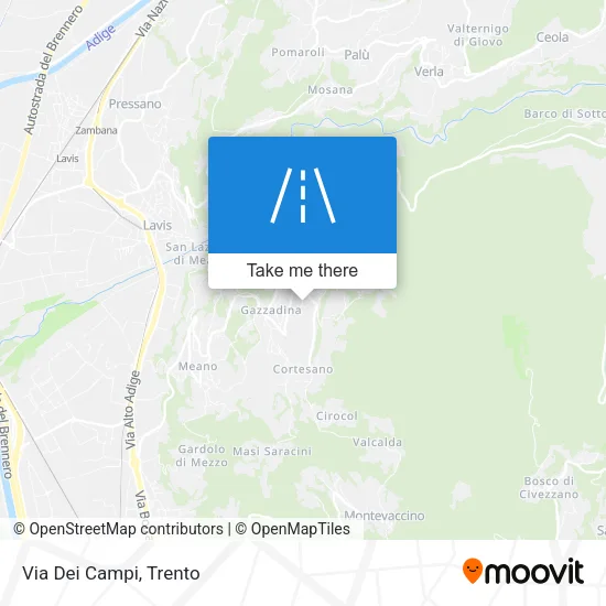 Via Dei Campi map