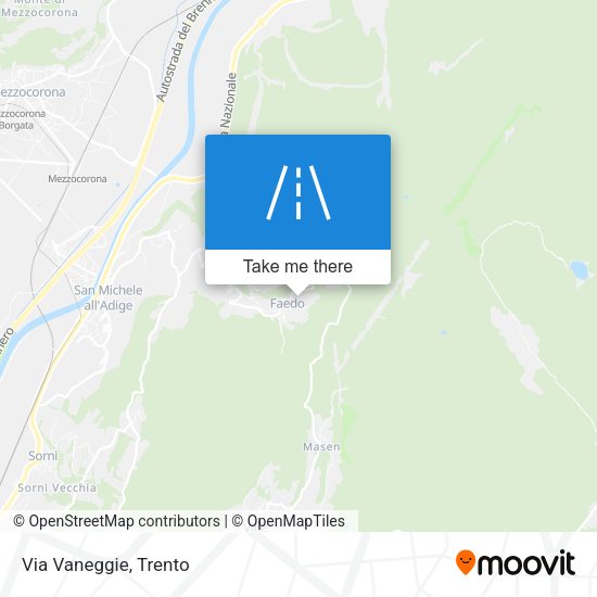 Via Vaneggie map
