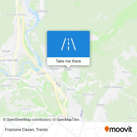 Frazione Casan map