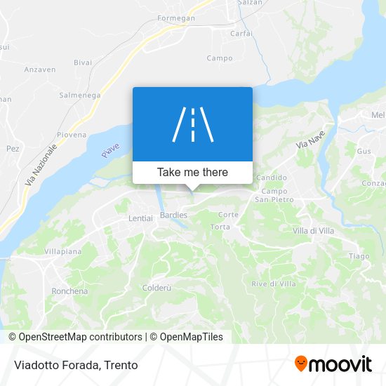 Viadotto Forada map