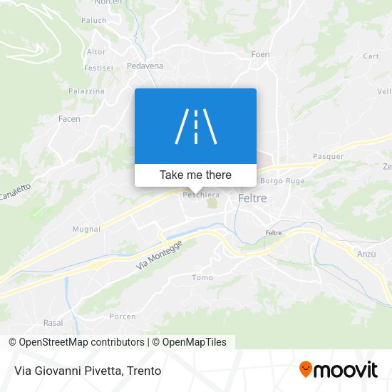 Via Giovanni Pivetta map