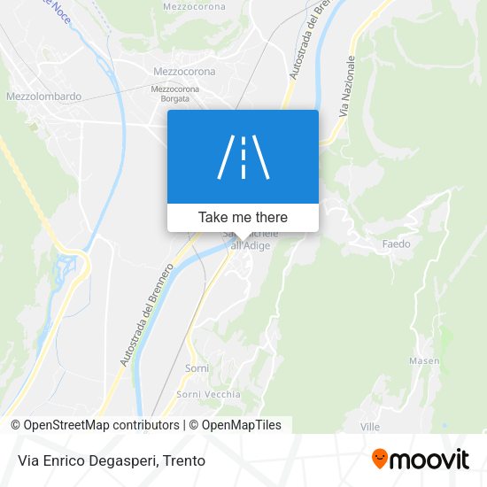 Via Enrico Degasperi map