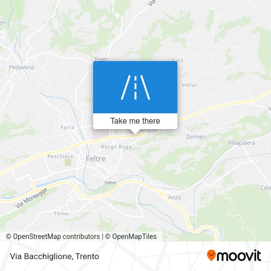 Via Bacchiglione map