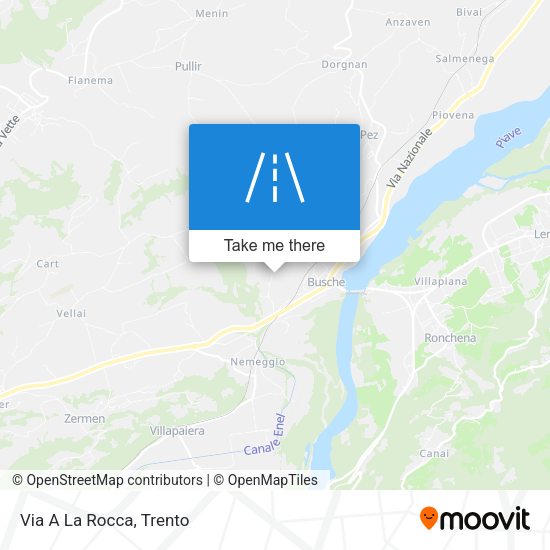 Via A La Rocca map