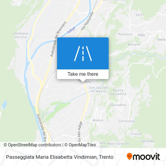 Passeggiata Maria Elisabetta Vindimian map