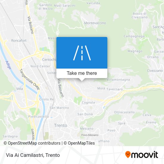 Via Ai Camilastri map