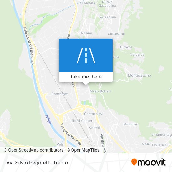 Via Silvio Pegoretti map
