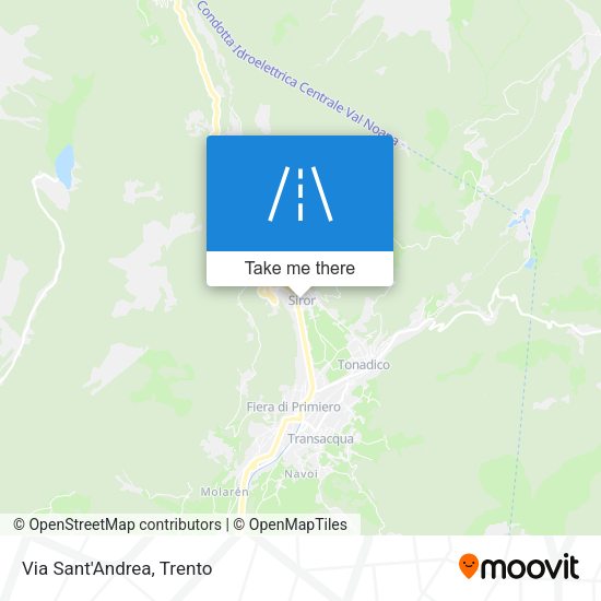 Via Sant'Andrea map