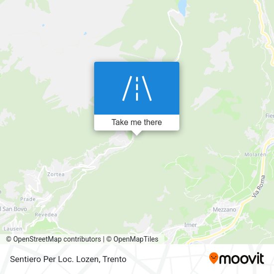 Sentiero Per Loc. Lozen map