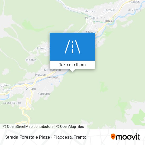 Strada Forestale Plaze - Plaocesa map