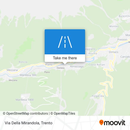 Via Della Mirandola map