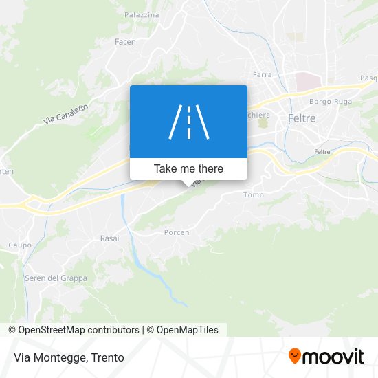 Via Montegge map
