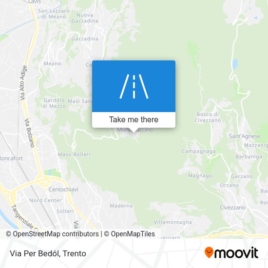 Via Per Bedól map