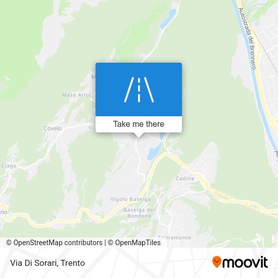Via Di Sorari map