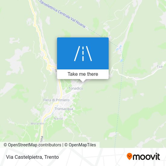 Via Castelpietra map