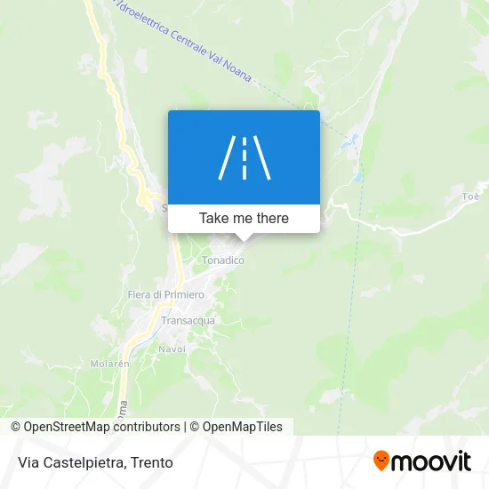 Via Castelpietra map