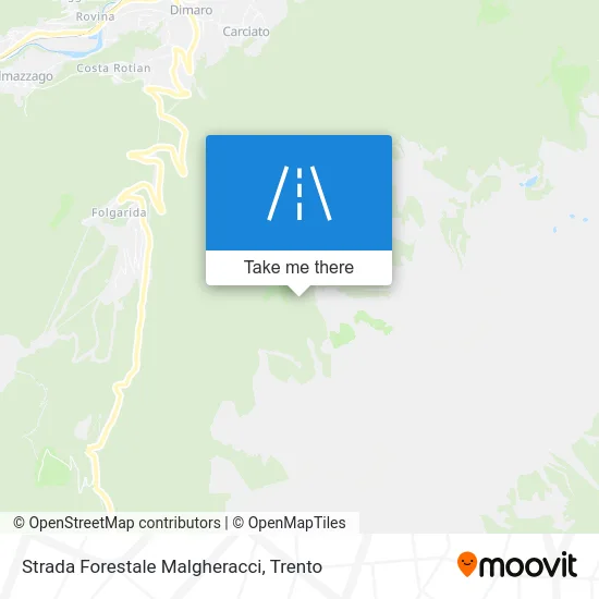 Malgheracci Forest Road map