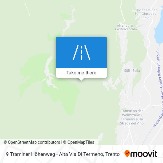 9 Traminer Höhenweg - Alta Via Di Termeno map