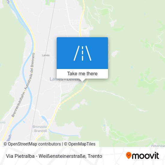 Via Pietralba - Weißensteinerstraße map