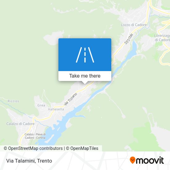 Via Talamini map