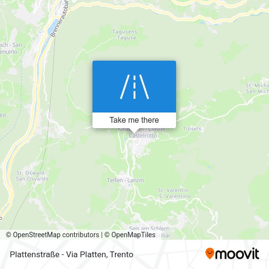 Plattenstraße - Via Platten map