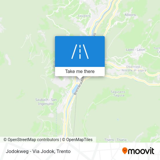 Jodokweg - Via Jodok map