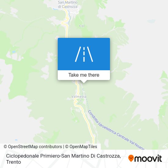 Ciclopedonale Primiero-San Martino Di Castrozza map