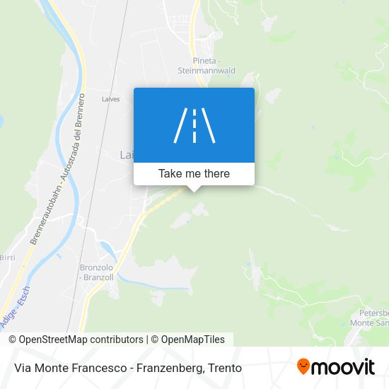 Via Monte Francesco - Franzenberg map
