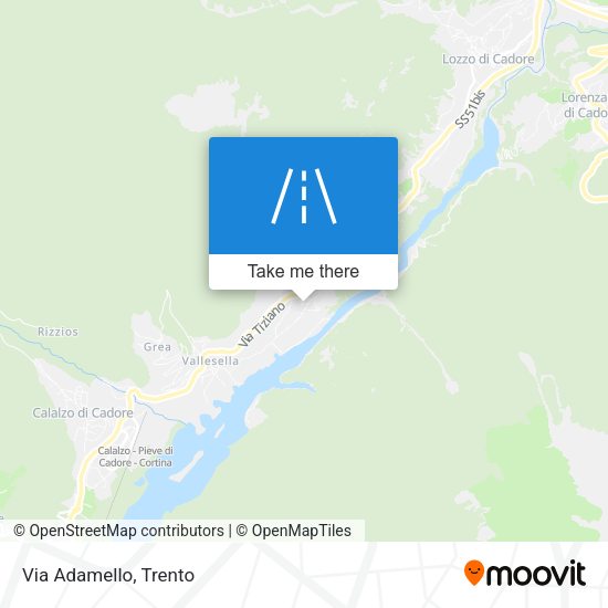 Via Adamello map